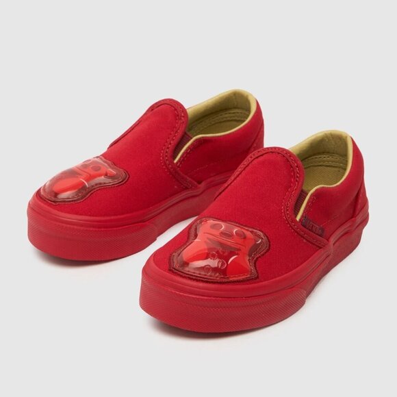 Vans x Haribo Red Slip-On Junior Kids Trainers Shoes ( 3 ) - Picture 1 of 5